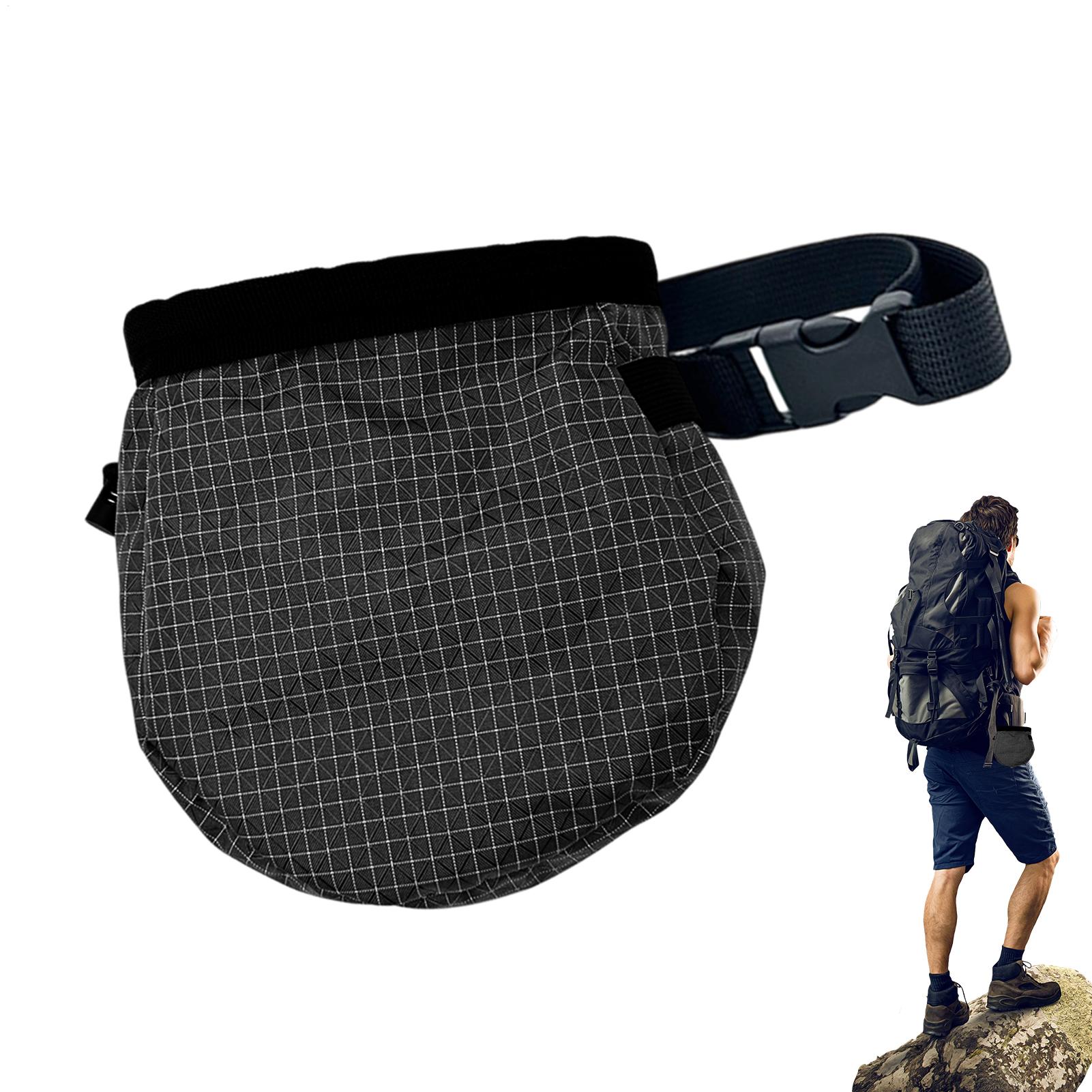 Chalk Bag - กระเป๋าใส่ชอล์กปีนผาแบบพกพา กันน้ำ พร้อมสายคาดเอวปรับได้ ความจุขนาดใหญ่ สำหรับเก็บผงแมกนีเซีย