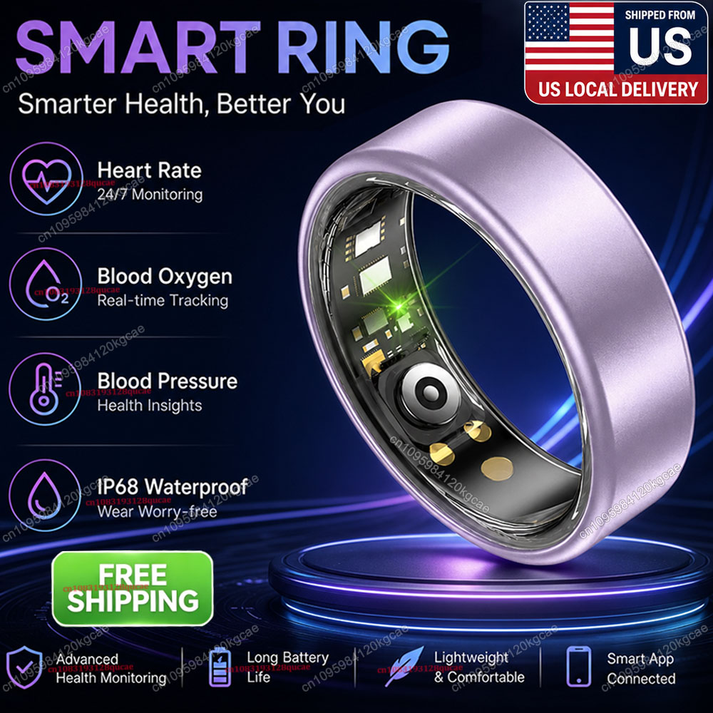 Gymnastic Ring - แหวนอัจฉริยะ วัดอัตราการเต้นของหัวใจ ออกซิเจนในเลือด ติดตามการนอนหลับ กันน้ำระดับ IP68