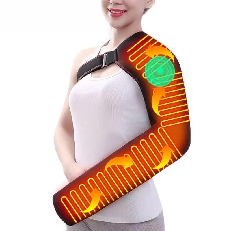 Wrist Wraps - อุปกรณ์พยุงแขนยาวพร้อมระบบทำความร้อนและนวด ปลอกพยุงข้อศอกแบบไฟฟ้า สำหรับบรรเทาอาการปวดไหล่ แขน ข้อศอก ข้อมือ
