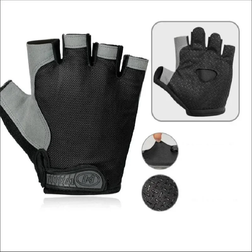 Weightlifting Gloves - ถุงมือยิม ถุงมือแบบไม่มีนิ้ว ถุงมือกันลื่น ดูดซับแรงกระแทก ถุงมือระบายอากาศ ถุงมือกีฬาสำหรับการฝึกซ้อม