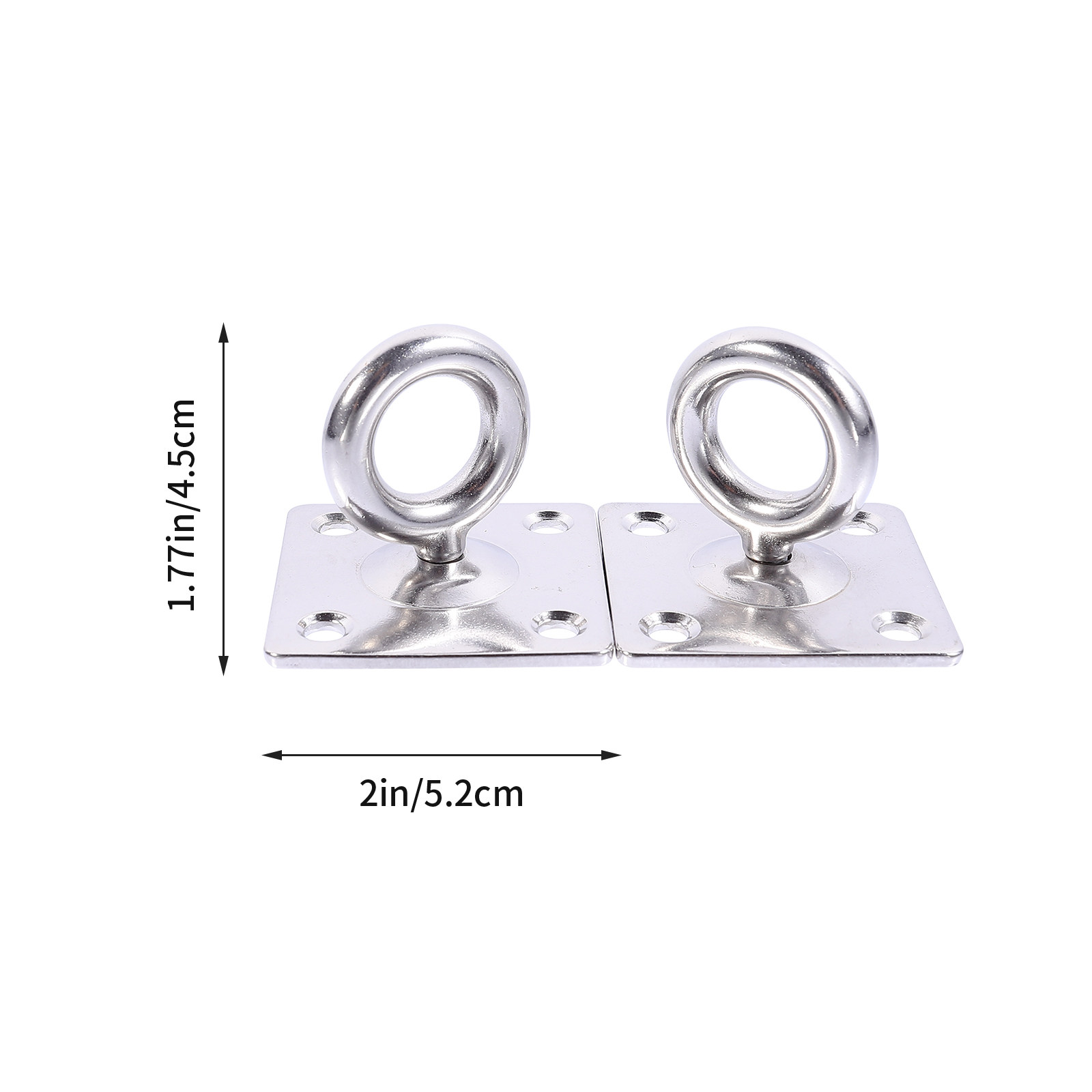 2 ชิ้น ชุดตะขอแขวนเพดานสแตนเลส - Gymnastic Ring บทวิจารณ์และราคา