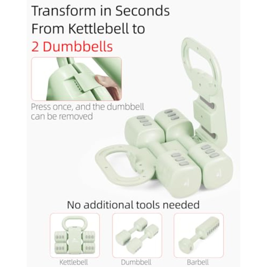 ชุดดัมเบลสำหรับยิมที่บ้าน: ชุด - Kettlebell บทวิจารณ์และราคา