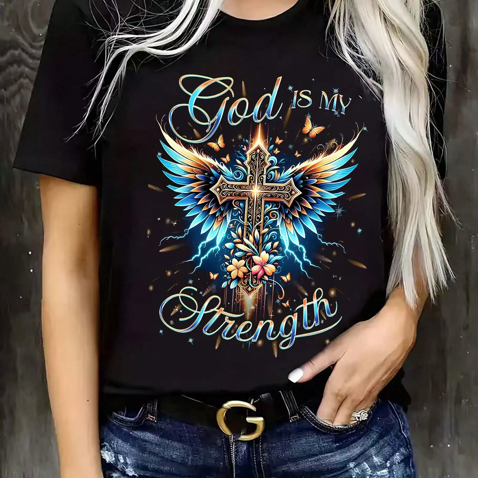 เสื้อยืดผู้หญิง - ลายพิมพ์ God - Crossfit Event บทวิจารณ์และราคา