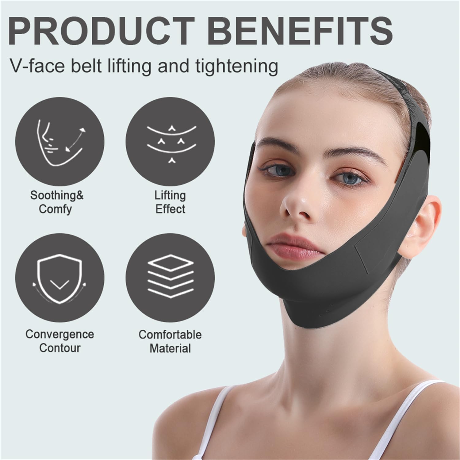 เทปยกกระชับใบหน้า สายรัดคางสำห - Lifting Belt บทวิจารณ์และราคา