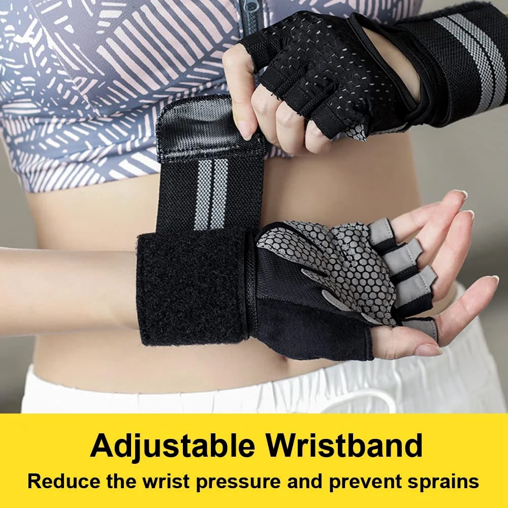 1 คู่ Half Finger GYM Fitness  - Weightlifting Gloves บทวิจารณ์และราคา